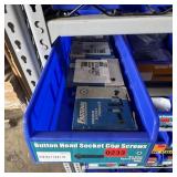 Bin With Assorted Hardware Items. See Photo. Pleas