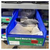 Bin With Assorted Hardware Items. See Photo. Pleas