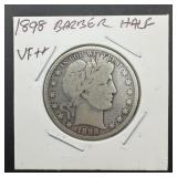 1898 Barber Silver Half Dollar ï¿½ Vf++