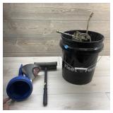 Grease Gun & Shop Accessories Lot ï¿½ 5-gallon pail