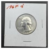 1964-d Washington Silver Quarter - 1964-d Washingt