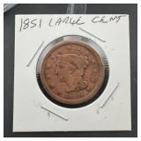 1851 Large Cent