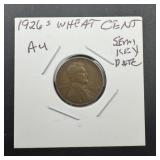1926-s Lincoln Wheat Cent ï¿½ Semi-key Date ï¿½ Au