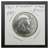 1963 Franklin Silver Half Dollar ï¿½ Proof Fbl