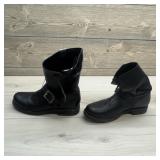Frye Black Leather Ankle Boots ï¿½ Black leather Fry