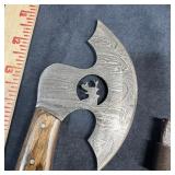 New LMK handmade Damascus steel hatchet/tomahawk w
