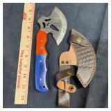 New LMK handmade Damascus steel hatchet/tomahawk w