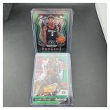 (2) Anthony Edwards Prizm Rookie Basketball Cards.
