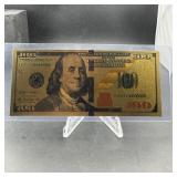 100 Franklin Gold Foil Novelty Note