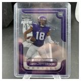 Justin Jefferson Rookie See-through Football Card.