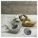 Lot of Ceramic and Wood Decorative Items.