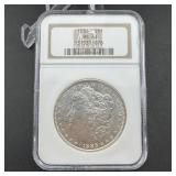 1886 Ms63 Morgan Silver Dollar.