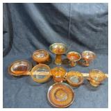 Green Glass Decorative Lot