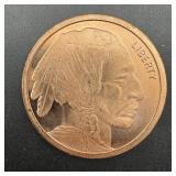 1 Oz .999 Fine Copper Round ï¿½ Buffalo Nickel Desig