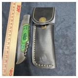 MHS Cutlery Damascus steel folding knife. Includes