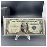 1935-e $1 Silver Certificate Star Note Blue Seal 
