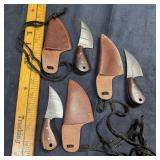 Three new mini knives with approximately 2.25-inch