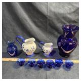 Cobalt Glass + Pitchers Assortment