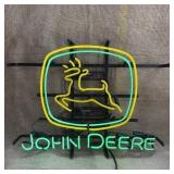 John Deere Real Glass Neon Sign ï¿½ 20 X 16 ï¿½ Tested