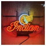 Indian Motorcycle Real Glass Neon Sign ï¿½ 20 X 16 ï¿½