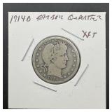 1914-d Barber Silver Quarter