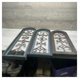 Three Decorative Wood Pieces - Approx 1 ft wide x