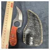 MHS Cutlery Damascus Steel Knife with Sheath