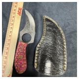 MHS Cutlery Damascus Steel Knife with Sheath