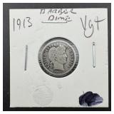 1913 Barber Silver Dime