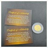 1943-d Lincoln Wheat Cent ï¿½ 24kt Gold Plated ï¿½ In