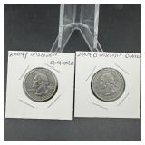 2004 P & D Wisconsin Quarter 2-coin Set