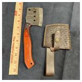 New LMK handmade Damascus steel hatchet with appro