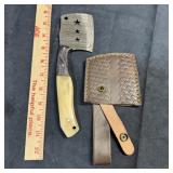 New LMK handmade Damascus steel hatchet with appro