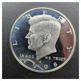 1998-s Proof Silver Kennedy Half Dollar ï¿½ 90% Silv