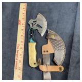 New Lmk Handmade Damascus Steel Hatchet/tomahawk W