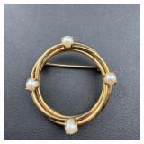 Alice Caviness 12KT Gold Filled Brooch - As shown.