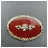 Catherine Popesco France Enamel Brooch - As shown.