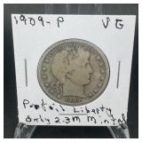 1909 Barber Half Dollar ï¿½ Silver Half Dollar From