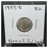 1955-d Roosevelt Dime ï¿½ Brilliant Uncirculated