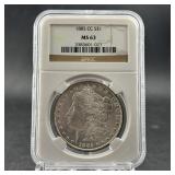 1885-CC Morgan Silver Dollar ï¿½ NGC MS63 ï¿½ Carson C