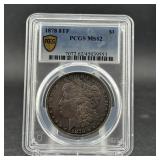 1878 Morgan Silver Dollar ï¿½ PCGS MS62 ï¿½ 8TF (Eight