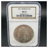 1921 Morgan Silver Dollar ï¿½ Ngc Ms63. Final-year M