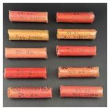 (10ï¿½ Bid) Rolls Of Lincoln Cents 1959ï¿½1982. Bulk G