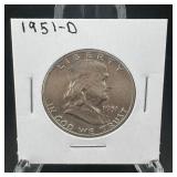 1951-d Benjamin Franklin Silver Half Dollar - Denv