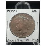 1934-d Peace Silver Dollar ï¿½ Brilliant Uncirculate