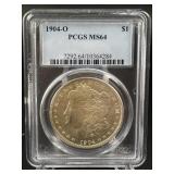 1904-o Morgan Silver Dollar ï¿½ Pcgs Ms64 ï¿½ Choice M