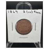 1869 Two-cent Piece ï¿½ Civil War Era U.s. Copper Co