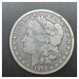 1878-cc Morgan Silver Dollar; Carson City Mint Iss