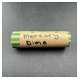 $5 Roll Of Mercury Silver Dimes (50 Coins); Full R