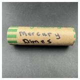 $5 Roll Of Mercury Silver Dimes (50 Coins); Full R